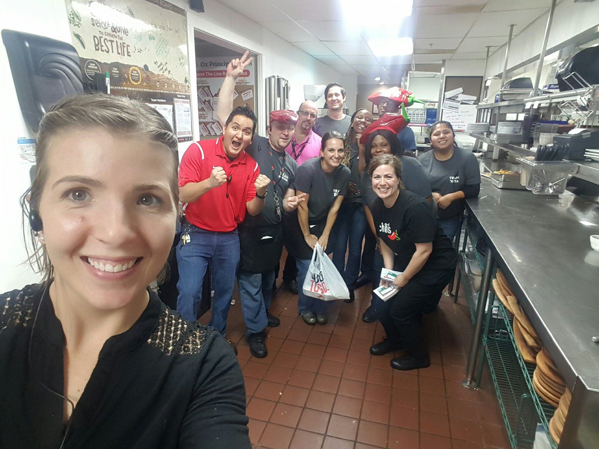 Say cheese! Spent today in San Antonio rolling out the yummy new Queso Burger and cheesy new Mushroom Jack Fajitas. #chilislove #chilisjobs