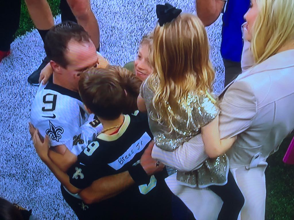 “Hey, you’re going to accomplish anything you want in life that you work for, right? I love you boys.” — Drew Brees to his three sons, moments after setting the NFL’s all-time pass yardage record