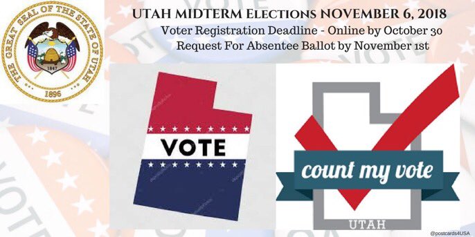 postcards4USA's tweet photo. @1IronMan2018 UTAH #Midterms2018 #UT01 #UT02 #UT03 #UT04
Here’s a THREAD of ALL the Democratic Candidates #UTAH #Midterms2018 & Voter Info Links : https://t.co/OxZRLLD9x1
FB POST
https://t.co/uV9ZuT7zJA
Here’s a GoogleDoc Version https://t.co/rNSDNEVOH6
#VoteBlueUT https://t.co/wvnTcRvgve