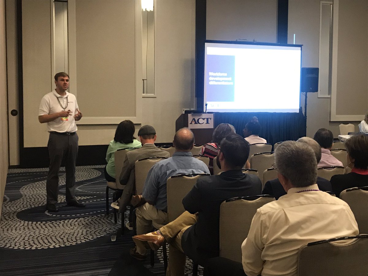 cheri_hughes1's tweet image. Great job @FMcConnel  presenting "Leveraging your ACT Work Ready Community" session at the #ACTWorkforce  Summit!