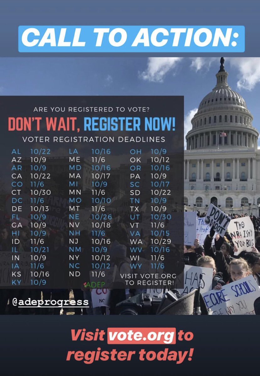kmoini's tweet image. Call to Action: if you are not a registered voter... time is running out, follow the deadline by state and register....
Here is a link for NY
voterreg.dmv.ny.gov/MotorVoter/