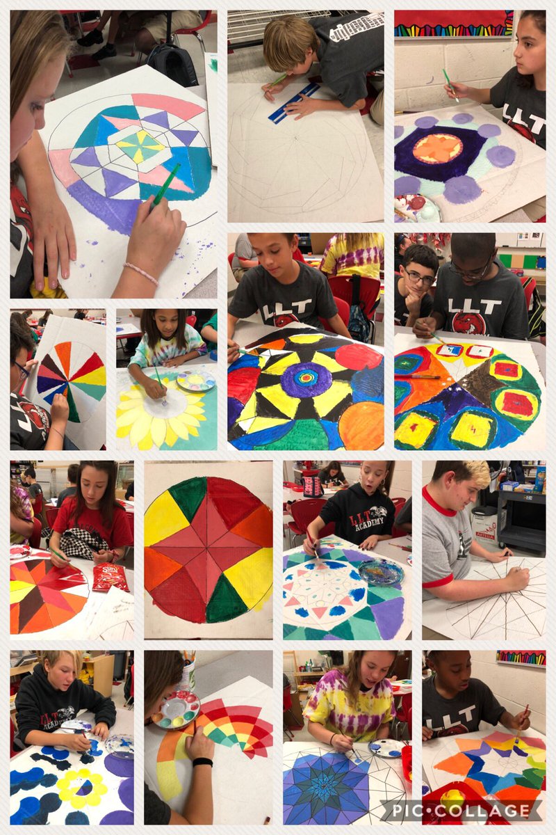 MS is coming close to finishing their folk art inspired paintings by <a href="/kristinfarr/">kristin farr</a> <a href="/LLTAcademy/">LLT Academy Tampa</a> #LLTElectives
