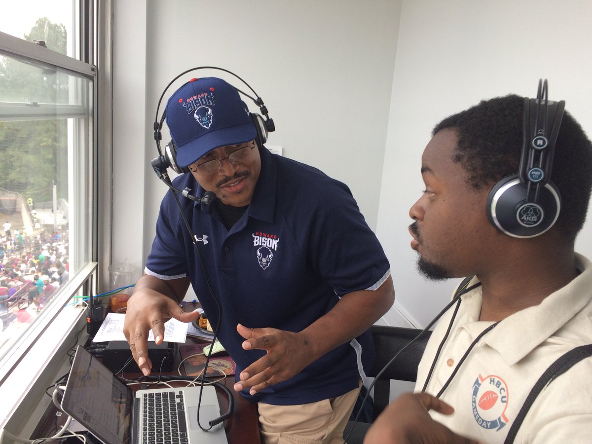 This past weekend i was blessed to call the Howard/NCCU game on @WHBC_HowardU .  Thanks to HU SID  Derek Bryant and also to share the booth with @BCSPEditor  @ericnmoore  And @stevenjgaither all leaders in HBCU Sports Coverage