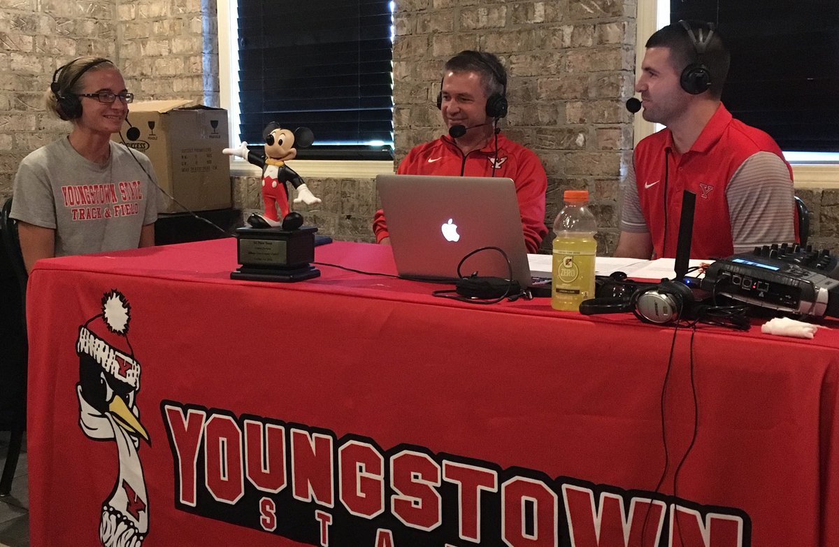 Tonight’s “Penguin Playbook” gets underway from <a href="/MVRYoungstown/">Cassese’s MVR</a> w/ <a href="/DRAE330/">Drae Smith 🐧</a> talking to <a href="/YSUTrackFieldXC/">YSUTrackFieldXC 🐧</a> head coach Brian Gorby and runners Jennifer Muhlenkamp, Natalie Fleming &amp; Maggie Sebest about their most recent championship at Disney (see Mickey).