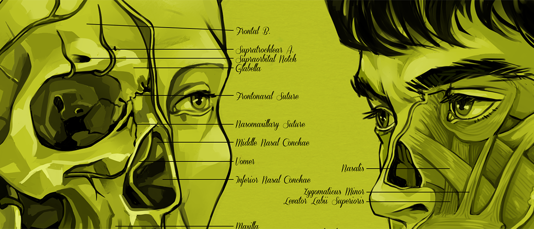 here's a sneak peek at my illustration for the <a href="/huemanity2019/">Cannibal Calendar</a> #Hannibal calendar! every month has a different color theme and my color was (obviously) yellow-green 💛💚 

there are SO many awesome artists involved in this project, the final calendar is gonna be cool af 😤👏👏