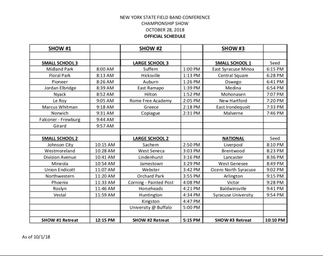 NYS Field Band Conference on Twitter "**Press Release** The official
