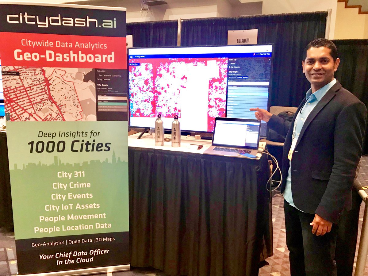 lotadata's tweet photo. LotaData CEO &amp; Founder Apu Kumar presenting https://t.co/9nIniqJvEJ with #citygraph features at #SmartCitiesWeekDC #govtech100 #smartcities #civicaltruism #locationdatainsights #AI https://t.co/pC0J5Ewshk