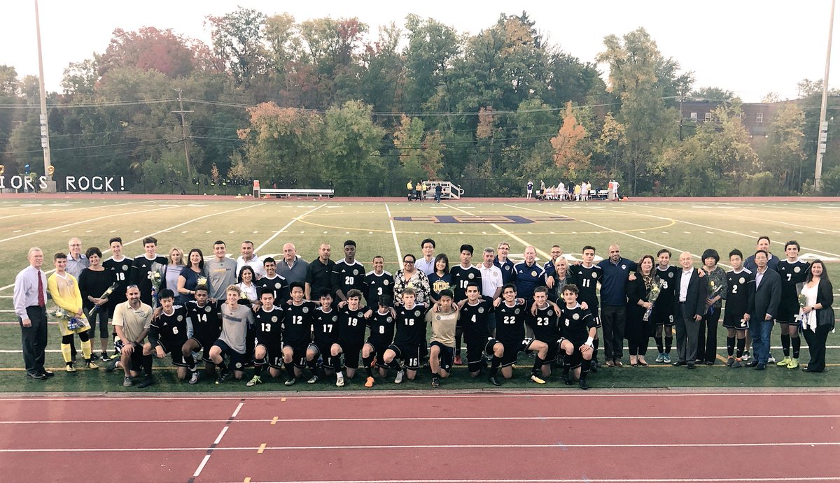 DCDSAthletics's tweet photo. MEN’S SOCCER: Proud to honor 12 seniors this evening at halftime of a 1-1 game with Plymouth Christian. Thank you boys for your commitment to the school and the program. #DCDSPride https://t.co/hWBtER0U0k