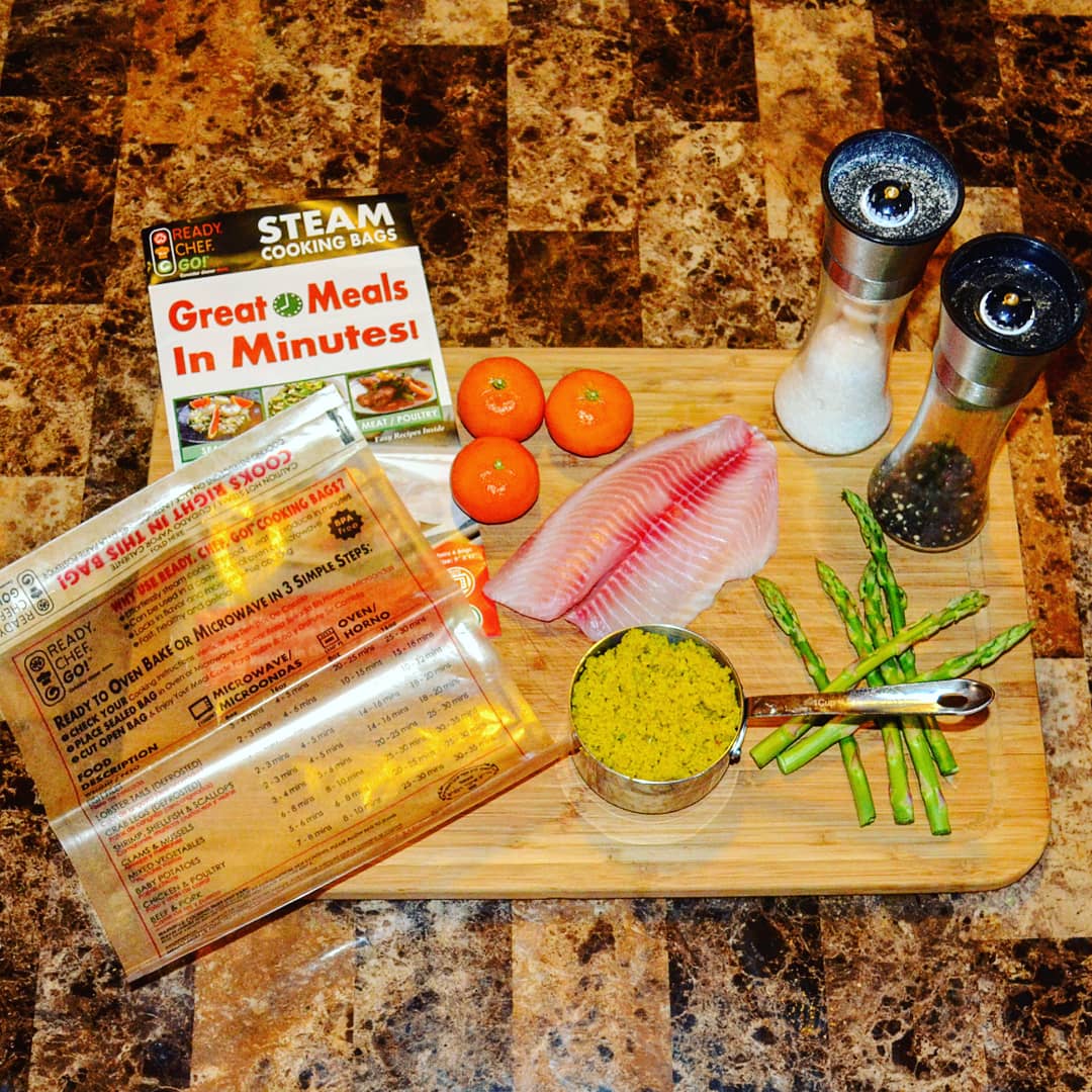 nurse_shannan's tweet image. Check out my 4 minute meal #readychefgobagTailapiaCouscous &amp;amp; Asparagus! We love the way it turned out. #ReadyChefGo bag. 🙆 #dinnerisdone
 Try these innovative cooking bags out for yourself visit @considerdinnerdone
readychefgobags.com
#Sponsored  #GrillingBags #Foodie