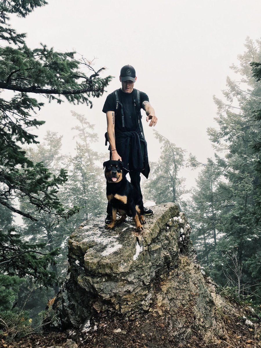 justingroach's tweet image. Big man Brutus with his first summit today