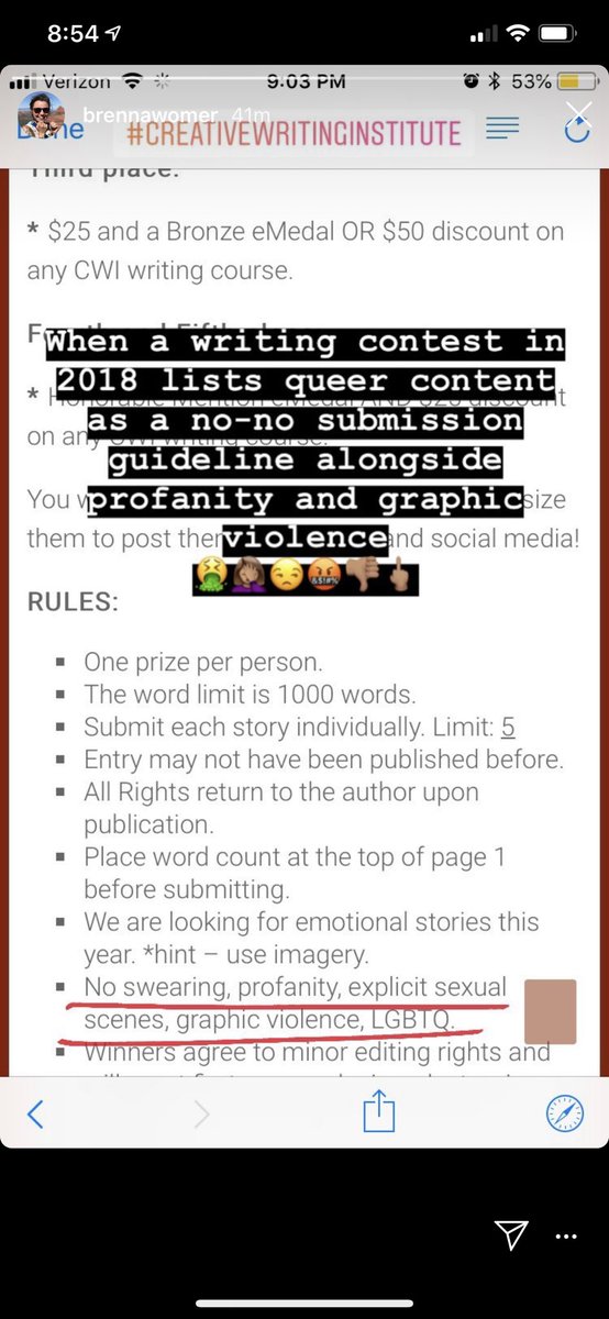 jordangee's tweet photo. @writingclasses this isn’t okay. #lgbtq #its2018damn #creativewritinginstitute h/t @BrennaWomer https://t.co/KRYbg2AxXX