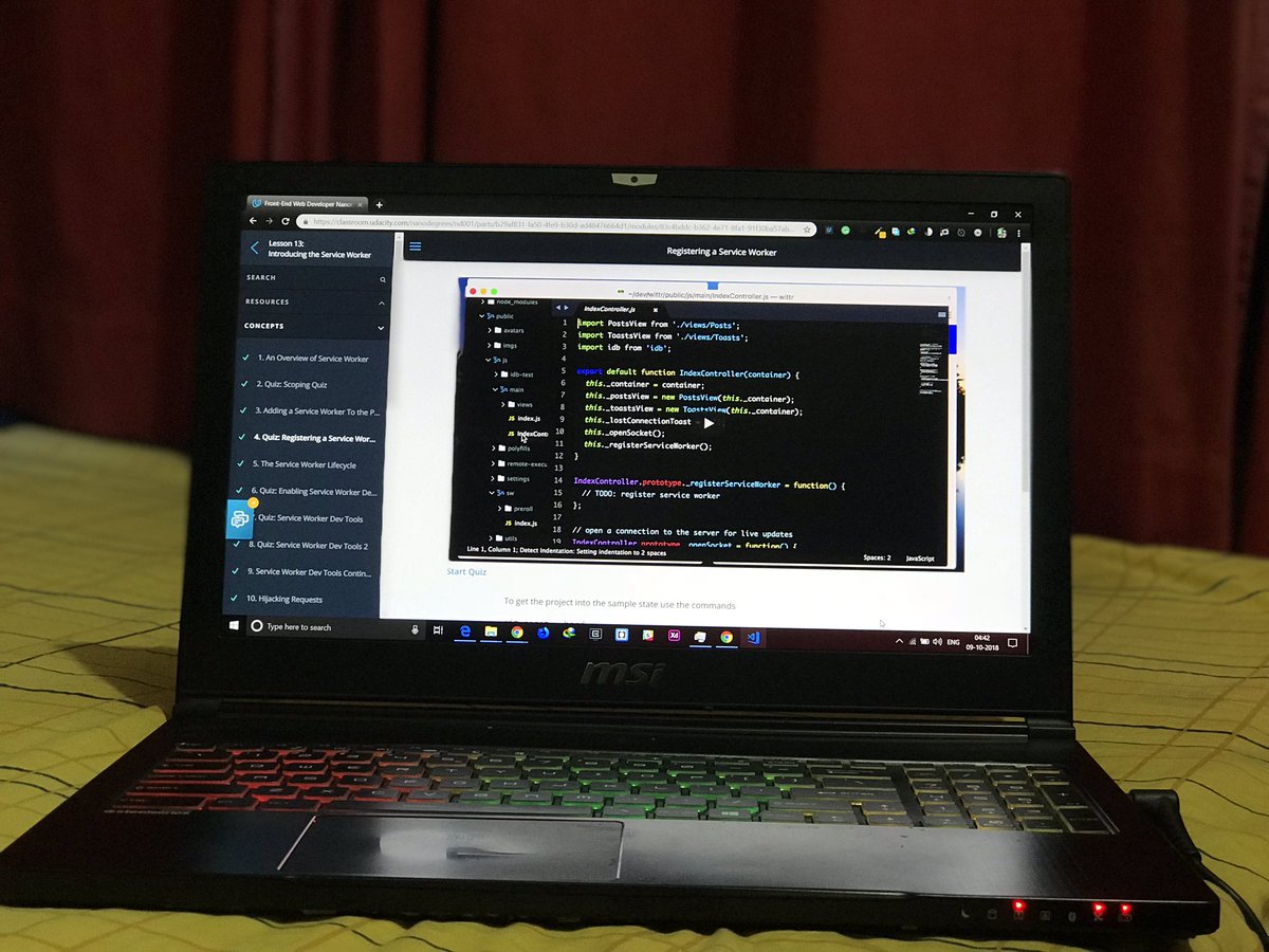 KhandakarRuhan's tweet image. Before Move on I want to revise #ServiceWorker . And Starting this In the Morning #MorningCode with @udacity @UdacityINDIA 
#GoogleUdacityIndiaScholars #MDF #GISProjectChallenge2k18
#StayUdacious
#MDFwithUdacity @GoogleIndia  @akshtjn