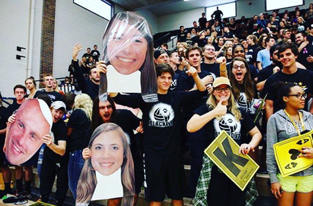 WSCWildcatVB's tweet photo. Alright Wildcat Fans. Tomorrow is THE NIGHT! Black out game in Rice at 6:00pm. Cats play Augustana—help us get Rice Rockin! #ThreePB #Blackout18 #rockrice https://t.co/F19k9FFzyp