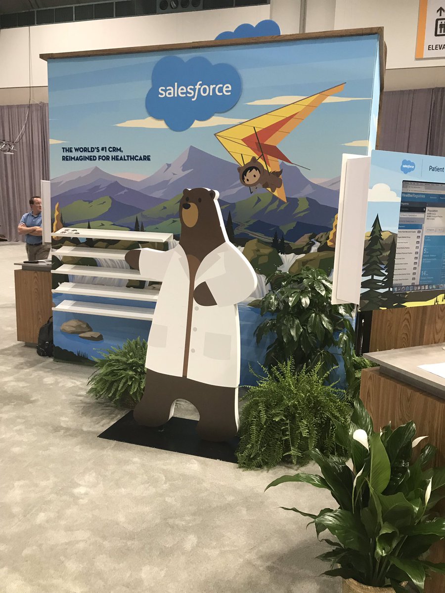 BrookeHawkinsKC's tweet photo. Salesforce Booth 107 at Cerner Health Conference prior to formal opening of Solutions Gallery. Come see us and why Cerner + Salesforce is a game changer for Population Health #CHC2018 #healtheintent #engagement #salesforce https://t.co/IOEwhttY83
