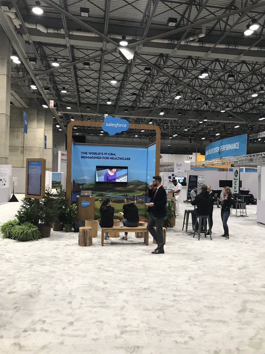 BrookeHawkinsKC's tweet photo. Salesforce Booth 107 at Cerner Health Conference prior to formal opening of Solutions Gallery. Come see us and why Cerner + Salesforce is a game changer for Population Health #CHC2018 #healtheintent #engagement #salesforce https://t.co/IOEwhttY83