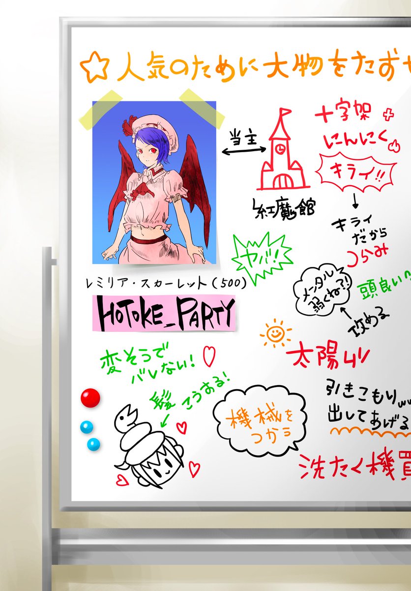 脱稿しました。
10月14日(日)秋季例大祭でお売りします。
東京ビッグサイト 東ホールし40aにてお待ちしております。
今回のサークル名はHOTOKE_PARTYです。