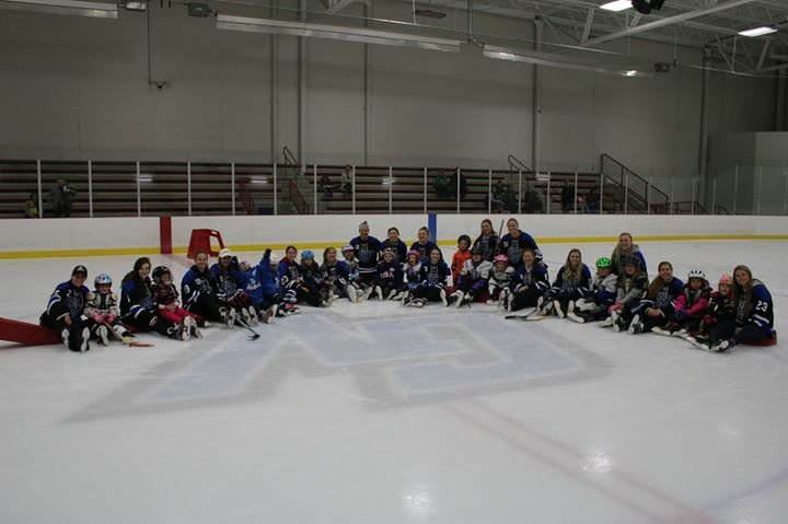 We had the privilege of hosting Girls Try Hockey for Free this past Sunday, October 7.  Everyone had a great time!  Thank you to the GVSU Women's hockey team for helping these young girls out!