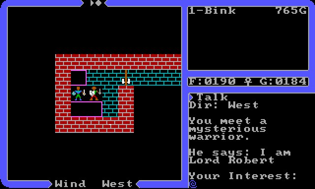 ultimadragons's tweet photo. #UltimaFact of the day: Not to be mistaken for the leader of Empath Abbey with the same name, Lord Robert of Jhelom in #UltimaIV is a fighter who serves Lord British. If the Stranger asserts they are a valiant warrior, Lord Robert deems them worthy of the Rune of Valor. https://t.co/Ktx0Dyda4s
