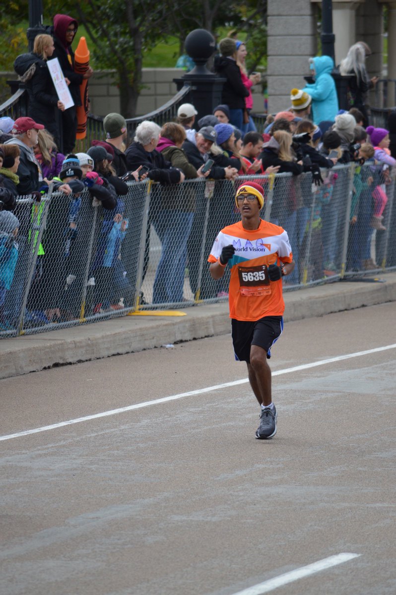 AVBands's tweet photo. We are so proud of Jr trombonist, Maquanet Collis! Before most of his classmates woken up from a late night at the AVHS homecoming dance, Maq had finished the @tcmarathon! #BreathSupport https://t.co/dp0qAl0xeT