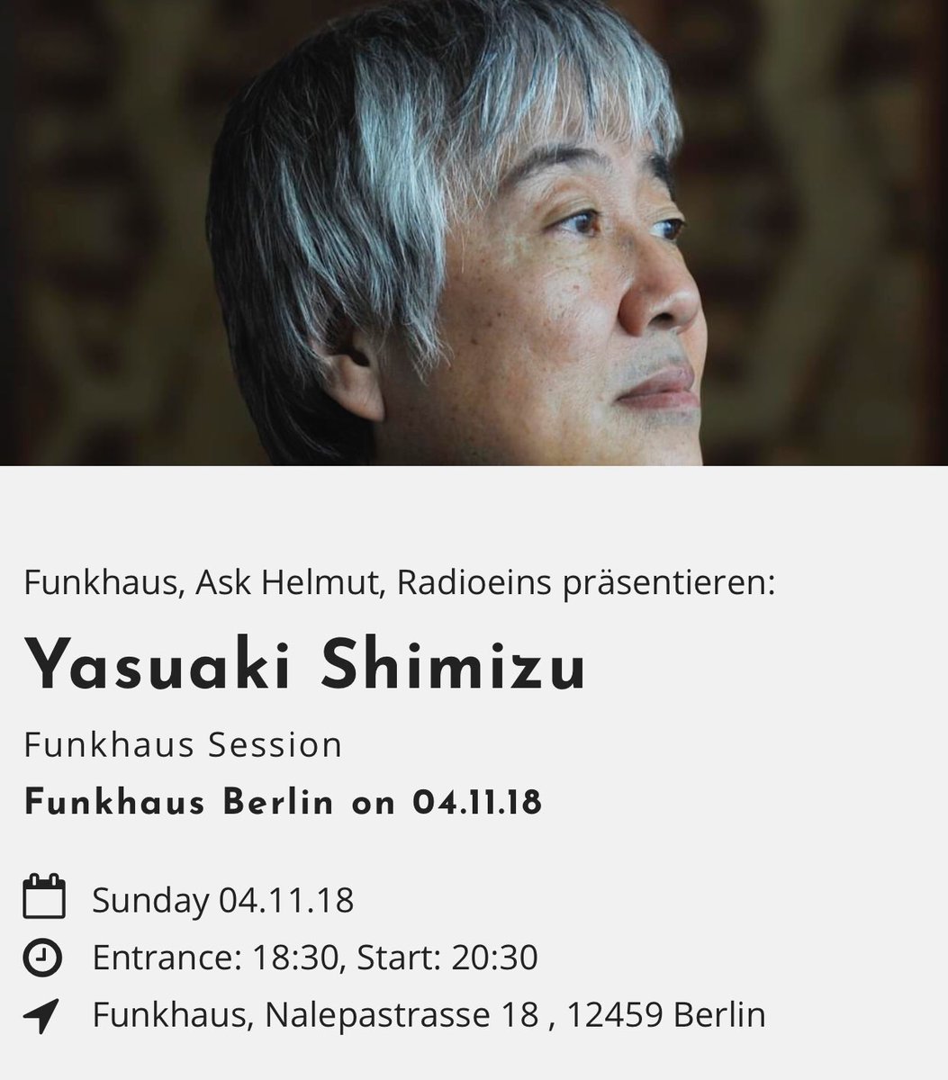 YanasaCreative's tweet photo. #YasuakiShimizu #Berlin #ExistentialMusic https://t.co/je0h8EJfdP