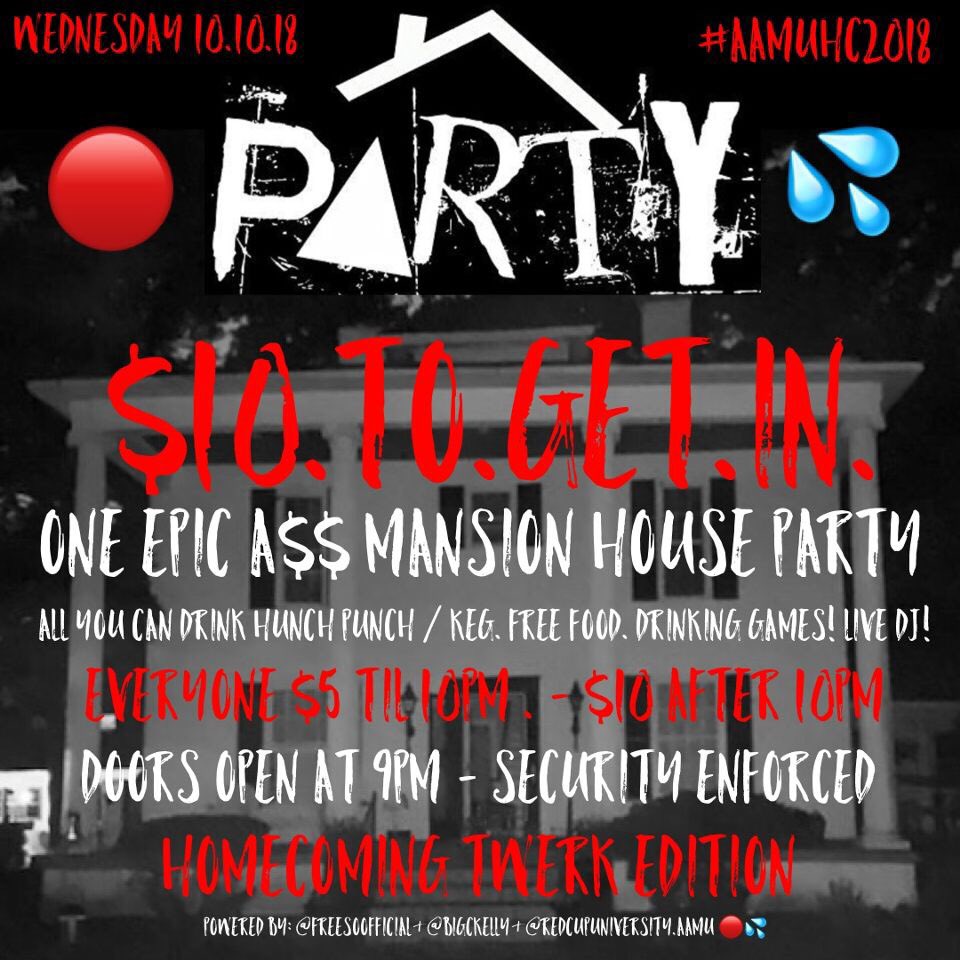 mcckayce's tweet photo. 🙀 Y’all Know This About to JUMP IN THE WORST WAY 😏 🔴💦
🦋#BIGLITTLESISTERMAKETHEMDOIT BOUTTA PUT YOU ON YA ASSSS 🤷🏽♀️🥃🍾 BE THERE OR HEAR ABOUT IT, ITS HOMECOMING WEEEEEEEEK
#RCU #HouseParty #AAMUHC18 #WeGotJuice #The🙌🏾 @bigckelly @afap_fitness #10ToGetIn https://t.co/QTVMIfz5Ht