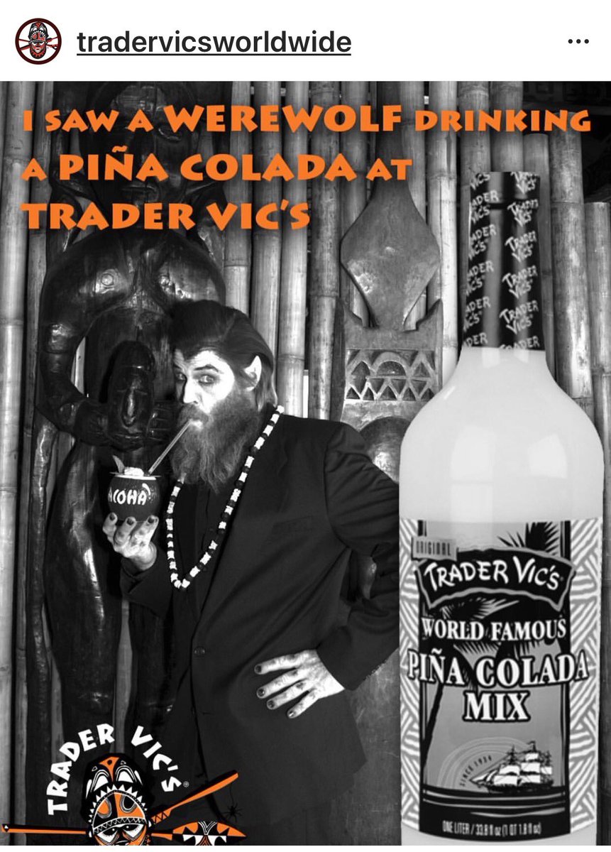 ScullyDamien's tweet image. His hair was perfect! ⁦@TraderVicsBay⁩ #warrenzevon #warewolvesoflondon