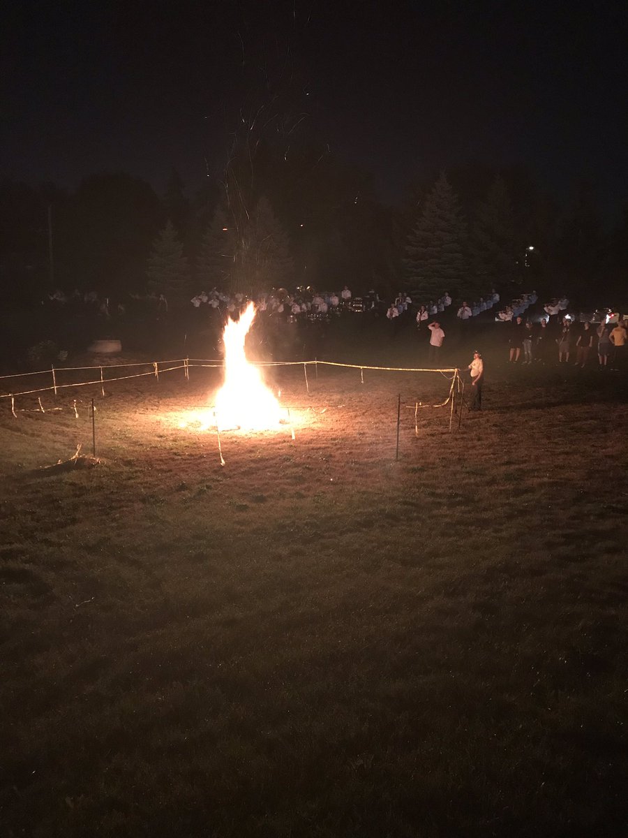 Cool tradition still continues with the 50’s style pep rally at North  bonfire and all.