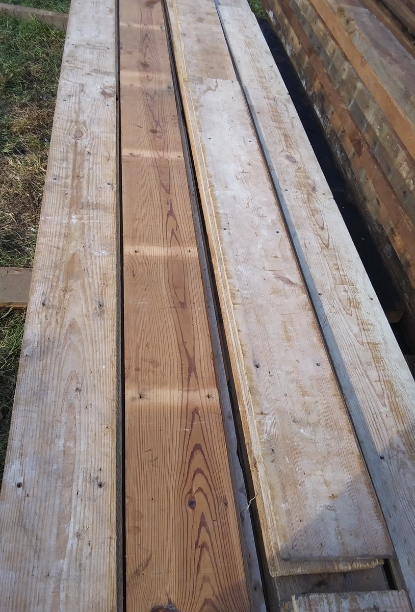 NailSalvage's tweet photo. Naily face yellow pine shiplap.
Very nice material, good color. 7 inch yellow pine shiplap. Naily face due to an oak floor that was installed above this subfloor. Denailed and trimmed.
#MacombIL #yellowpine #pine #shiplap #reclaimedwood #reclaimed #salvage #vintage https://t.co/9g4dNVW72x