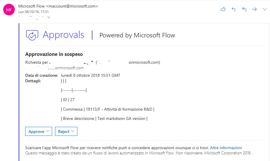MarcoMangiante's tweet image. #Outlook #outlookwebapp #Office365 #MicrosoftFlow no correct rendering of #markdown in approval mail