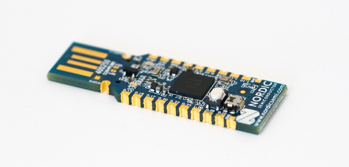 NordicTweets's tweet photo. #nRF52840 Dongle; small, low-cost #USB dongle for #Bluetooth, #Bluetoothmesh, #Thread, #Zigbee, 802.15.4, #ANTplus and 2.4 GHz proprietary applications https://t.co/BwCVWGgtrW https://t.co/0p7kkP3ilc