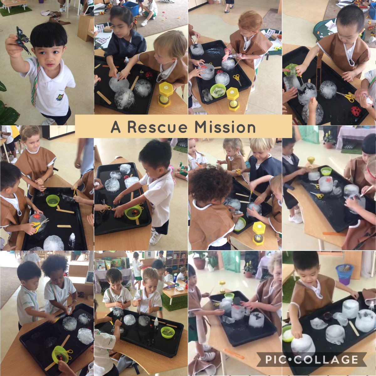 A top floor rescue mission to save the insects from the ice #gislearning #understandingtheworld #teamwork