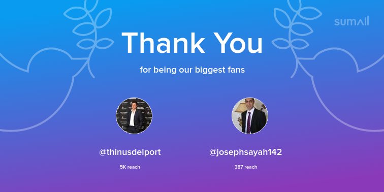 Blue_Wilderness's tweet photo. Our biggest fans this week: @thinusdelport, @josephsayah142. Thank you! via https://t.co/OwiZ6nv1W4 https://t.co/s2F0GH3agK