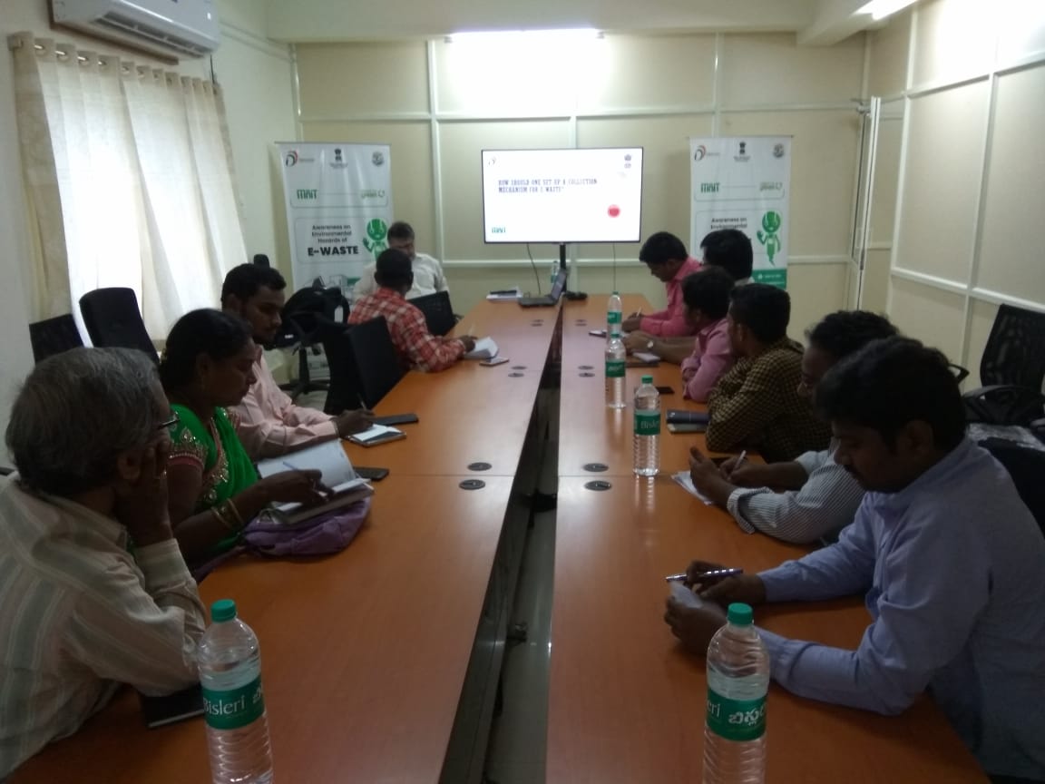 CleanToGreen's tweet photo. We're through to the second day the training of trainers programs in Vijayawada. 11 participants from the #InformalSector and NGOs will thoroughly asses the best practices for #ewaste management in the #recycling industry.
#BulkConsumers #GreenE #MAIT #EwasteAwarenessCampaign https://t.co/tsWVz9ys7S