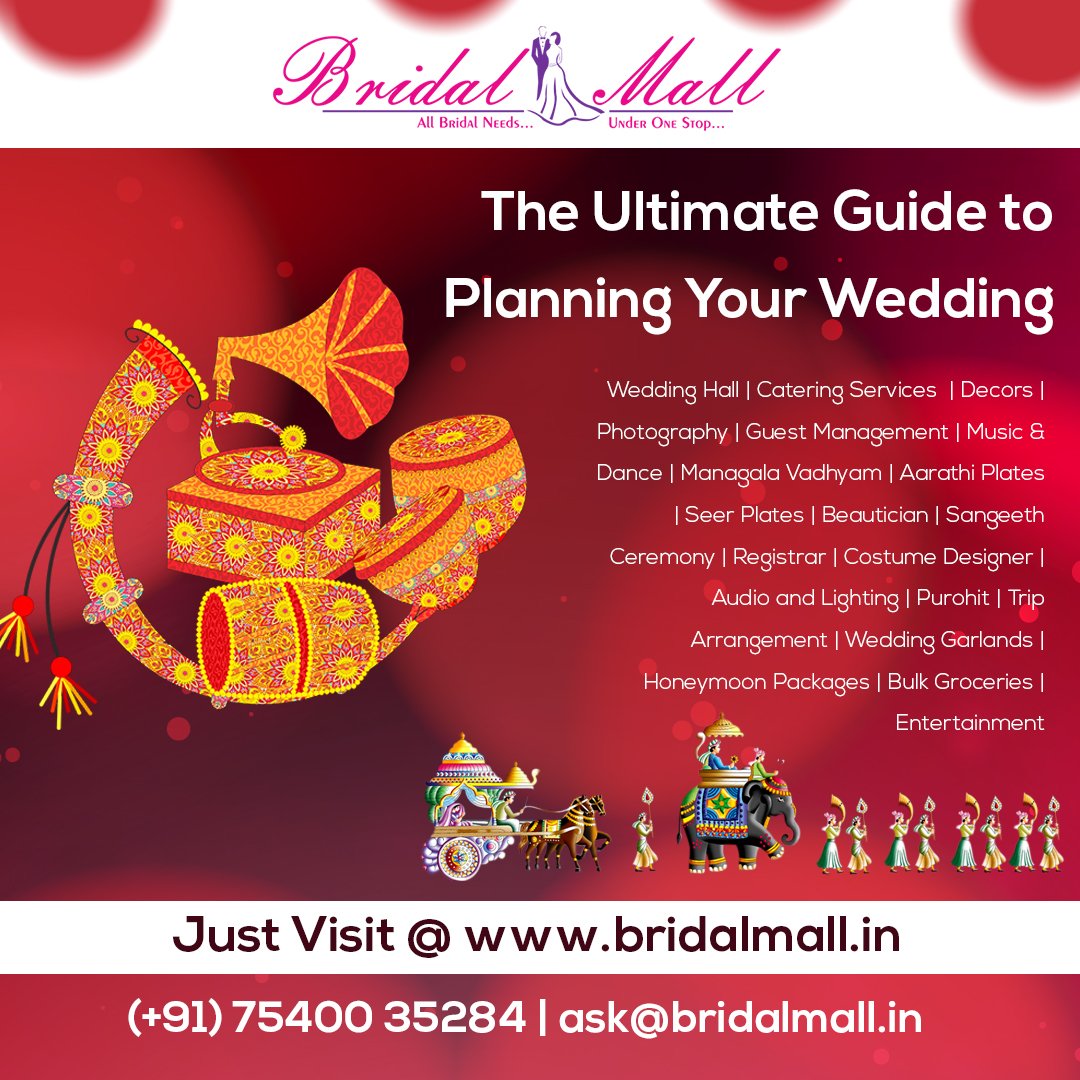 bridalmall1's tweet photo. Bridal Mall – All bridal need under one stop.
#Bridal Mall offers end to #end solution for all your special day needs. #Wedding_Hall_in_Madurai 
#Catering_Services_in_Madurai 
#Decoration_services_in_Madurai 
#professional_photography_services_in_Madurai https://t.co/v9D3OO3AWZ