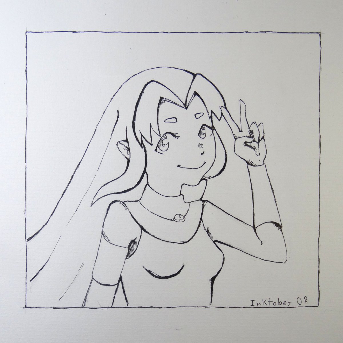 Today's #Inktober theme was star, so I decided to make a starfire
#inktober2018 #inktoberday8 #inktoberstar 