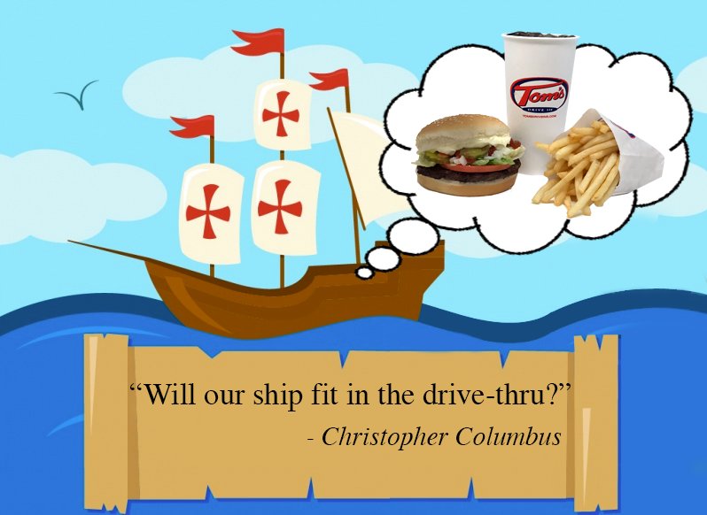 TomsDriveIn's tweet photo. #ColumbusDay https://t.co/B1BNPJNhGS
