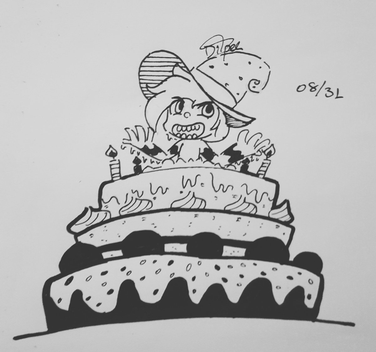 DiTperArt's tweet photo. por problemas de conexion no logre subir el de ayer pero aqui esta #ink #Inktober #day8 #day7 #dibujotradicional #inktober #solarwitch #candywitch https://t.co/GlXvFjmIhc