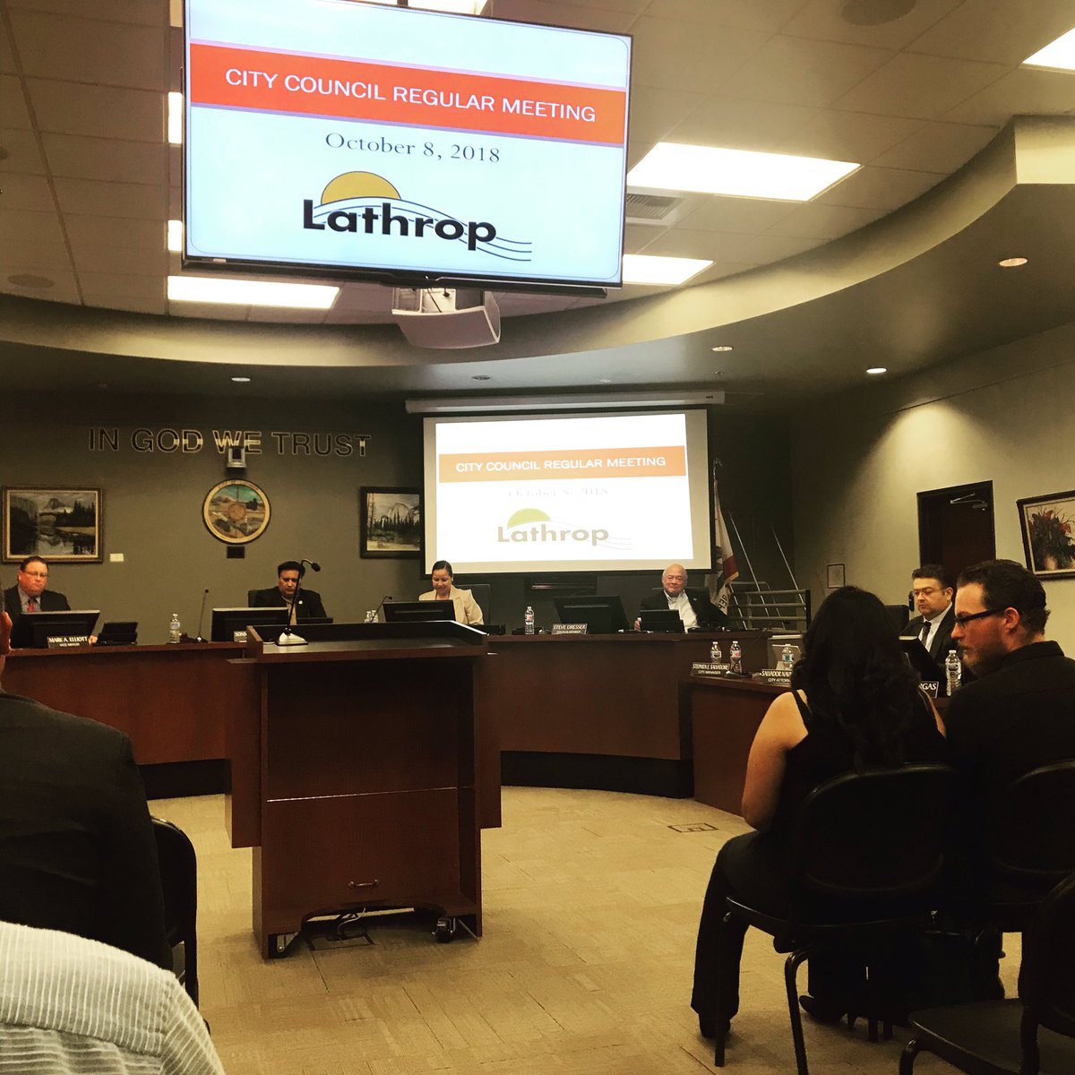 OfLathrop's tweet photo. At the City Council Meeting https://t.co/E8ROxbGEMp