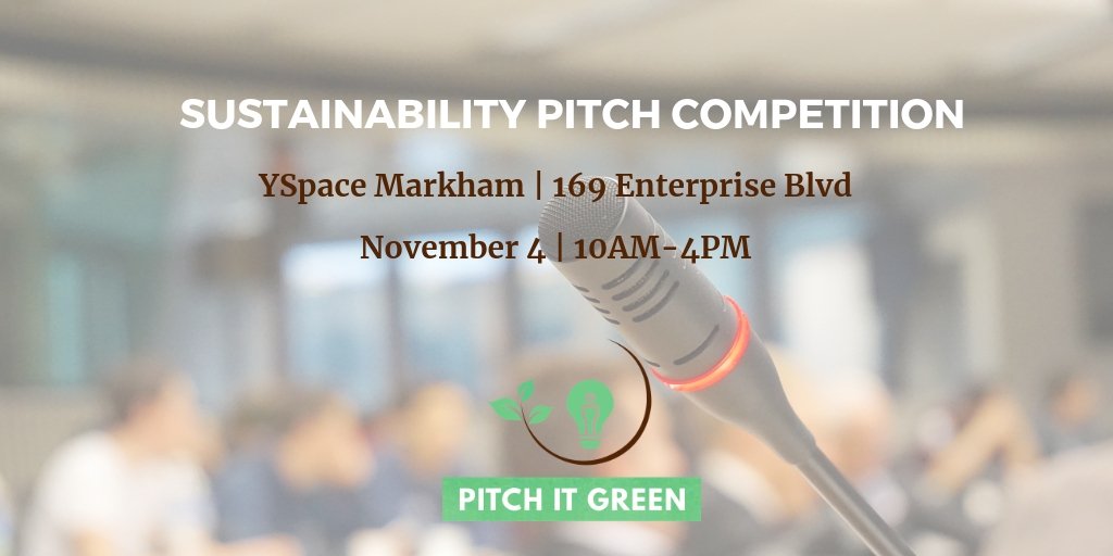 Are you a high school or undergraduate student passionate about the environment and business? Do you have an innovative idea that can transform people and planet?

Register for Pitch It Green’s one-day, sustainability pitch competition: form.jotform.com/82804488157264