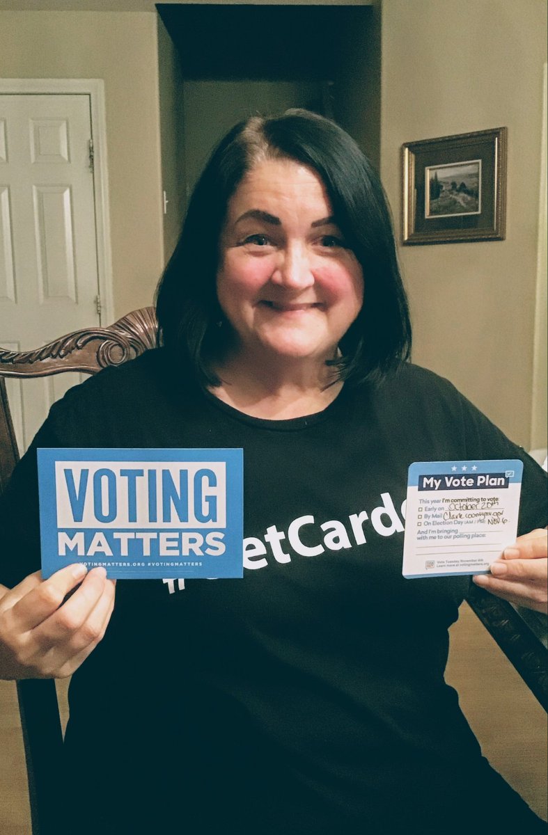 GraciePtp's tweet photo. Glenda in #NV03 cares about the way our country is headed. Cares about the safety of her children when they enter school. Cares about civility, equality and justice for ALLLL Americans! Because #VotingMatters. Every vote counts. 
@TurnoutPAC https://t.co/e3Bu5AmoXR