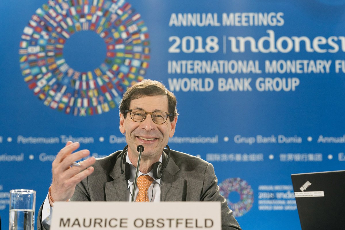 stephenjaffe's tweet photo. IMD Economic Counsellor Maurice Obstfeld answers questions during the World Economic Outlook Press Conference at the Westin Bali International Conference and Centre during the 2018 IMF/World Bank Annual Meetings October 8, 2018 in Bali, Indonesia https://t.co/3j5viHbRf5