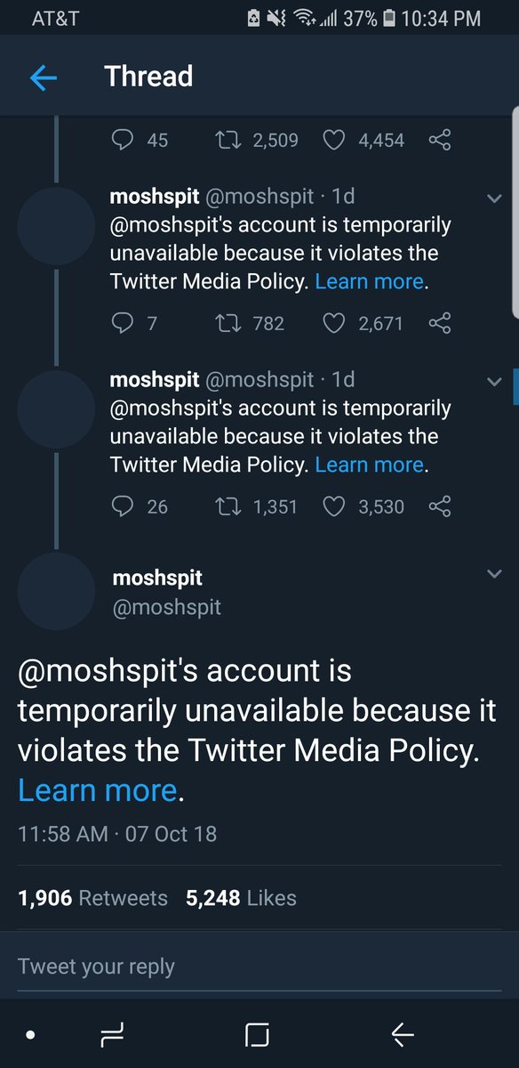 caeciliusest's tweet photo. @moshspit am i the only one who gets this message on all the tweets? https://t.co/DlnhZXSQaz