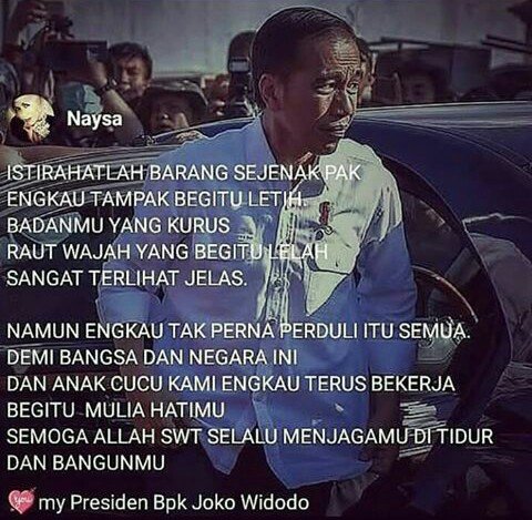 Semoga sllu dlm lindungan Allah pak presiden 😇😇
