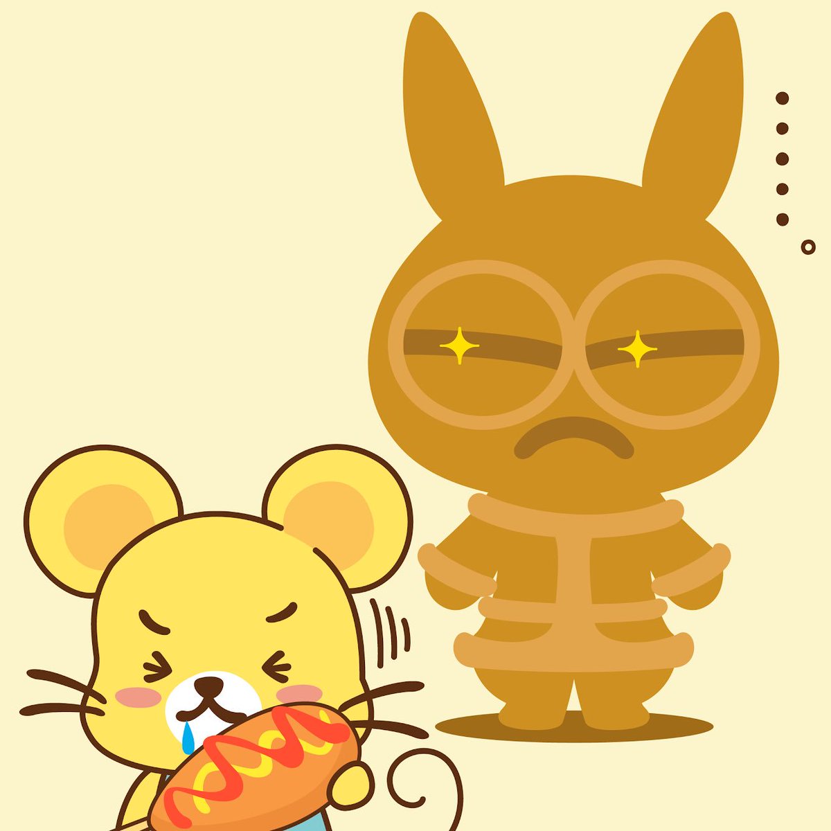 うさぎとねずみ 今日はアメリカンドッグと土偶の日 今日は何の日 アメリカンドッグの日 土偶の日 イラスト イラスト好きな人と繋がりたい うさぎとねずみ 今日はアメリカンドッグと土偶の日 今日は何の日 アメリカンドッグの日 土偶の日 イラスト イラスト好きな人と繋がりたい