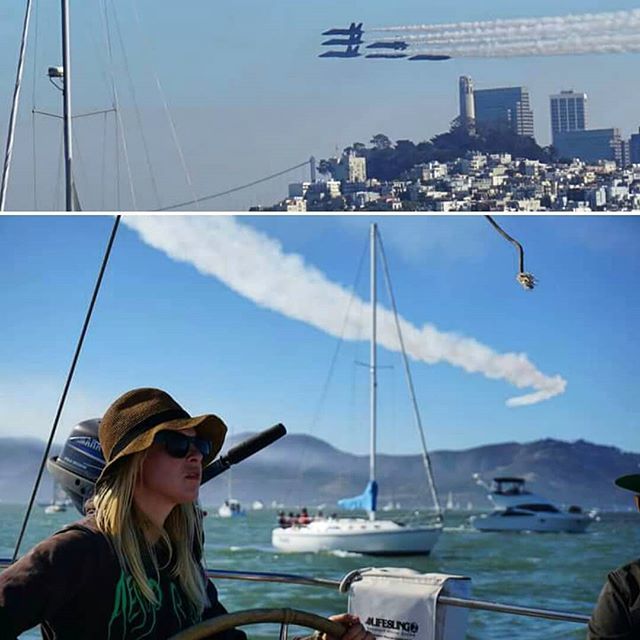 sail_allday's tweet photo. Watching our tax dollars well spent. Thanks to our friends on SV Argonaut for taking us out! #Fleetweek #onaboat #Murica https://t.co/He0k2xV2Yl https://t.co/UhViloZb2m