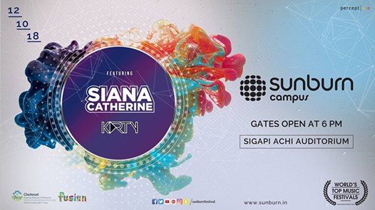 Check Out <a href="/SunburnFestival/">Sunburn Festival</a> Campus with <a href="/Djsiana/">Siana Catherine</a> in #Chennai 
Info.
allevents.in/events/sunburn…
#Music #fun