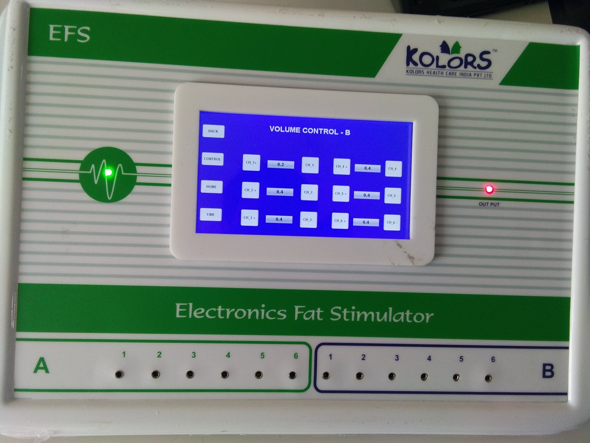 epsilon_iot's tweet image. Electronics Fat Stimulation Machine designed by @epsilon_iot for weight loss and Fat loss.
7&quot; touchscreen, 6 different treatments mode, intensity control on the touchscreen. Powered by @ST_World @real_FreeRTOS  #STM32 #embedded #MedicalDevices #weightloss