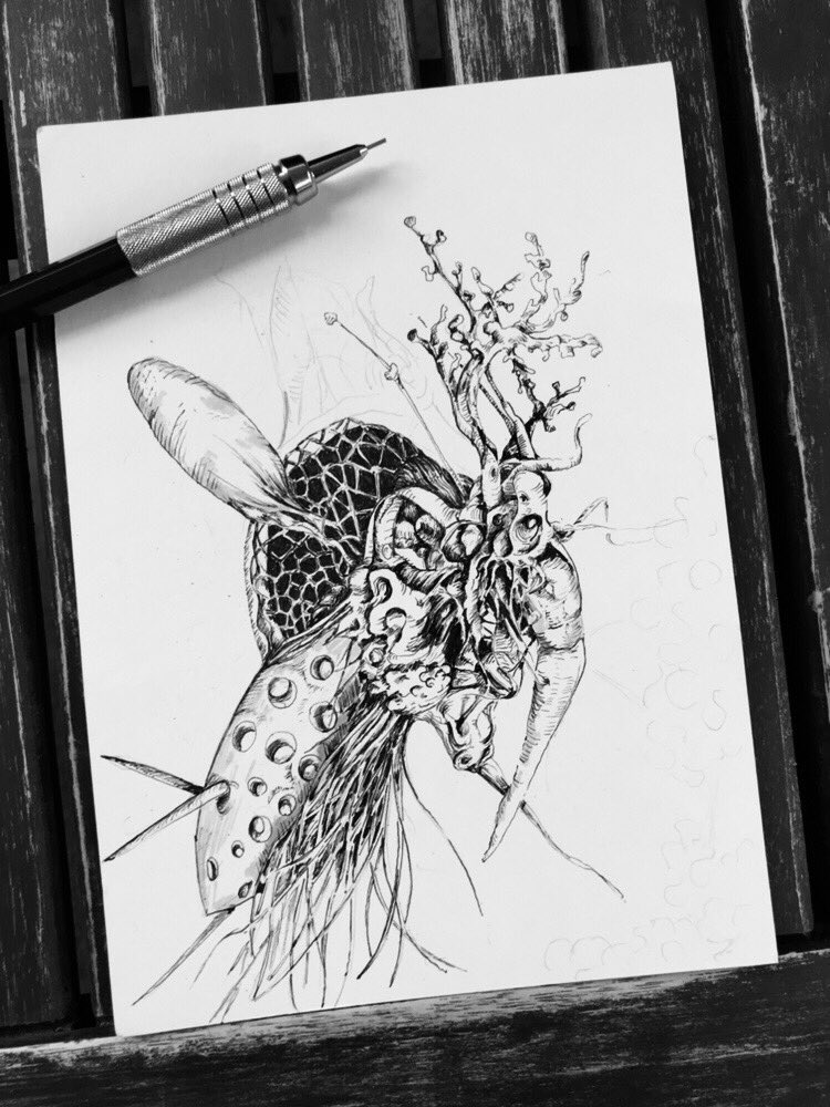 Mosquito... #doodle, #drawing, #inkpen, #blackandwhite, #trippy, #trippyart, #chaos, #artchaos, #abstractart, #abstraction, #sketch, #micronpen, #micronpenart, #modernart,  #surrealism, #pendrawing, #fantasyart, #scribble, #illustration, #horrorart