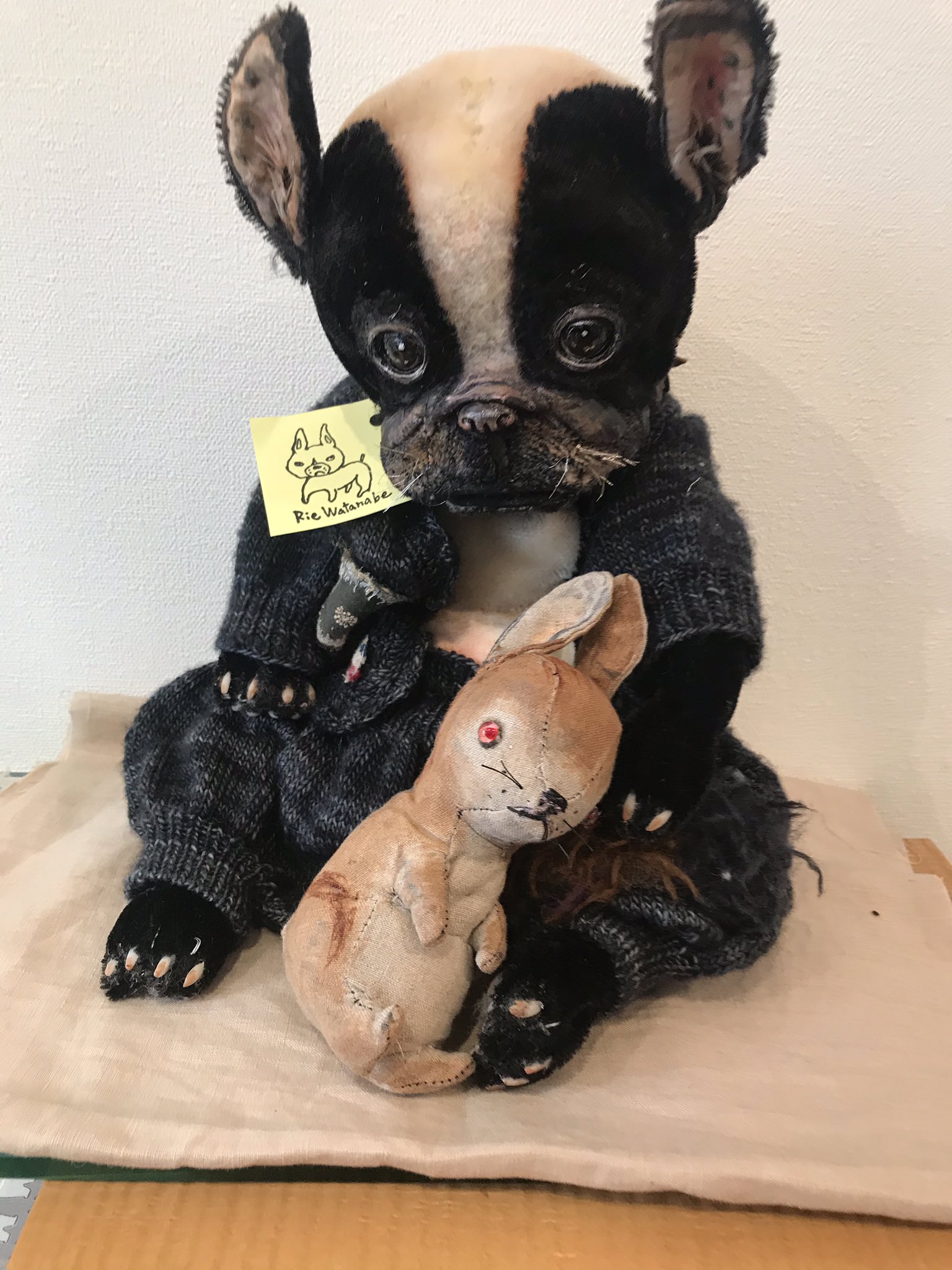 ワタナベリエ 渡辺利絵 作家作品 ぬいぐるみ 犬 Bearberry ベア 人形