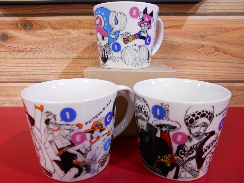 新商品】原画商品 「Hello,ONE PIECE」 マグカップ ルフィ/ゾロ/サンジ